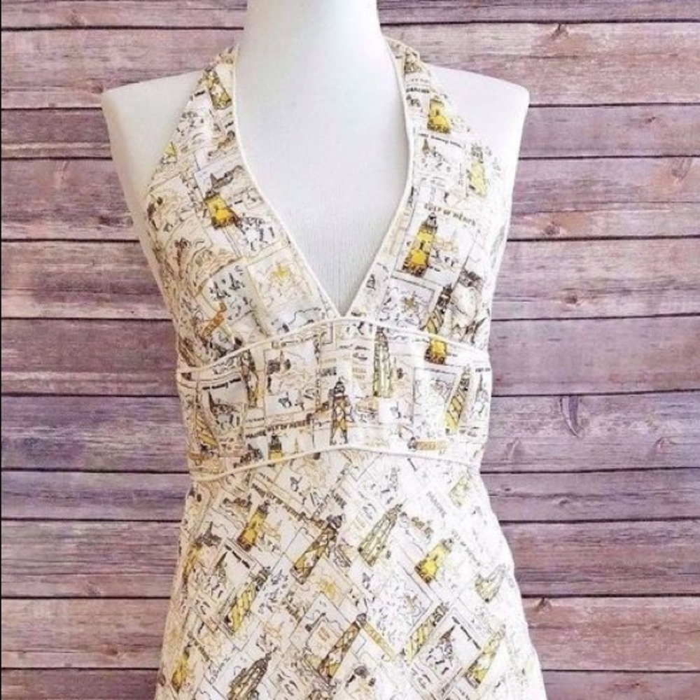 J Crew Linen Light House Dress Size 4